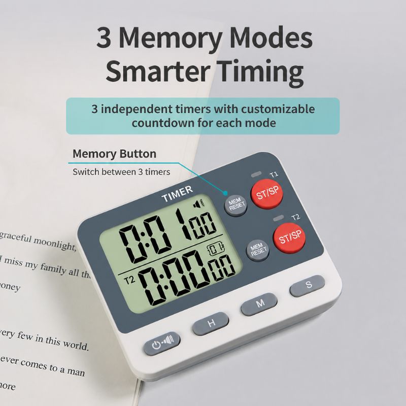 Home Cooking Channel - Timer Digitale a Due Canali con