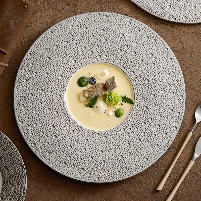 Home Cooking Dinner - Piatto da pranzo rotondo in ceramica