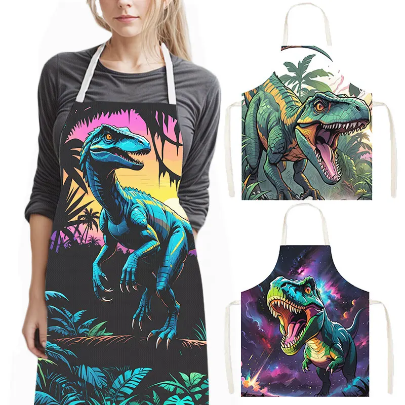 Home Cooking Chef - Simpatico dinosauro stampa grembiule da cucina
