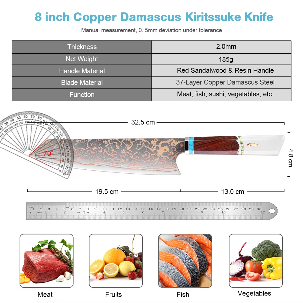 Coltello da chef Kiritsuke, 8  - Home Cooking Chef recensione e prezzo